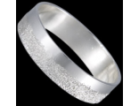 Серебряное обручальное кольцо, сатинированное