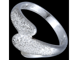 Серебряное кольцо, абстрактная слеза