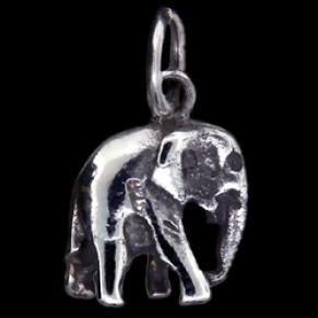 Серебряная подвеска, слон