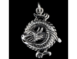 Серебряная подвеска, водяной дракон